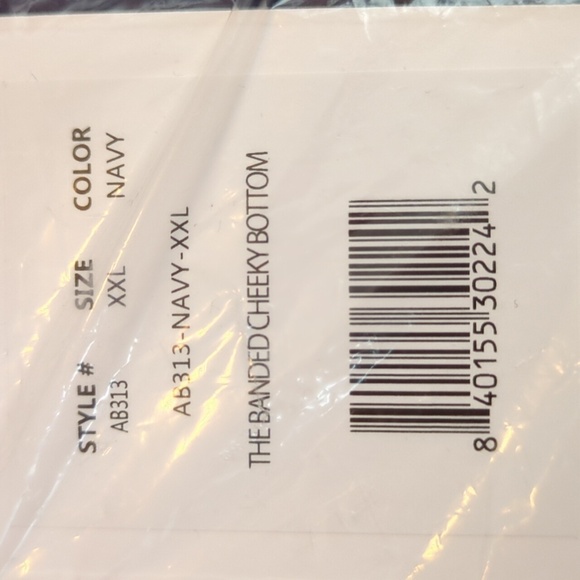 ANDIE SWIM Banded Cheeky Bikini Bottom Navy NEW Size XXL - Picture 5 of 5